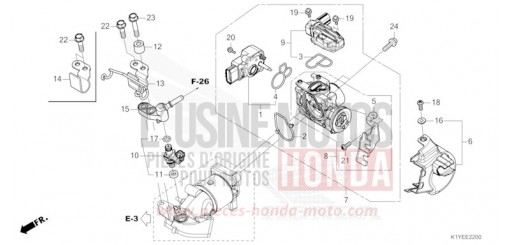 CORPS DE PAPILLON/INJECTEUR DE CARBURANT WW125SS de 2025